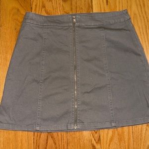 Forever 21 Gray Denim Mini Skirt: size S